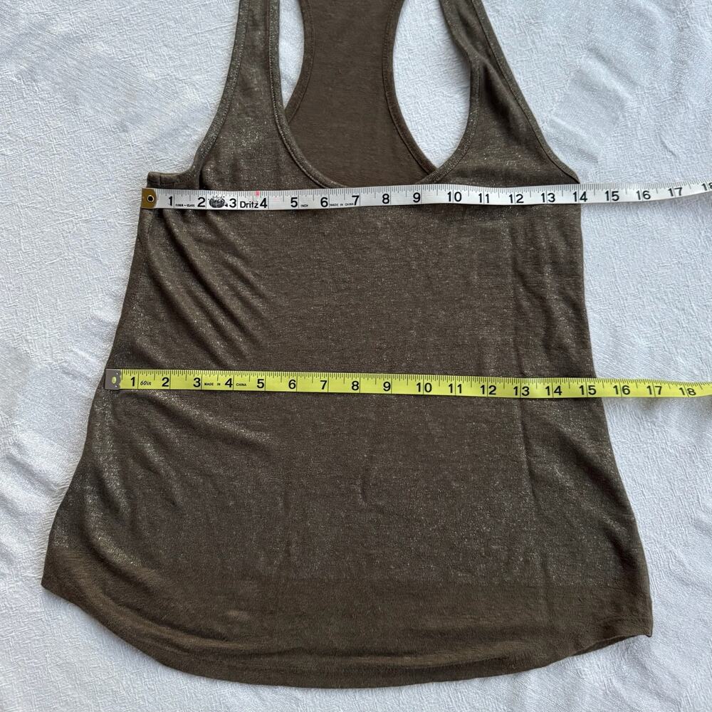 7 For All Mankind Metallic Linen Racerback Tank - Picture 11 of 12